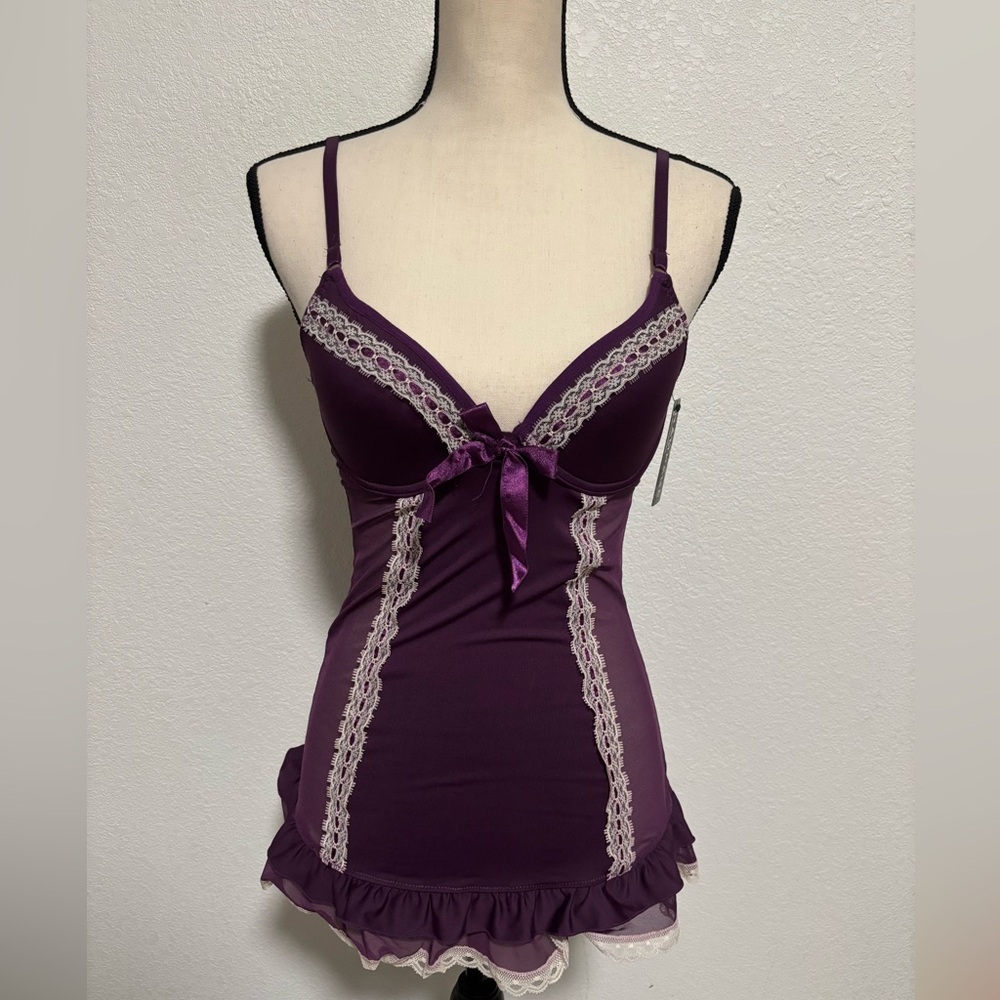 Rampage Intimates Ladies Purple Baby Doll Lingerie